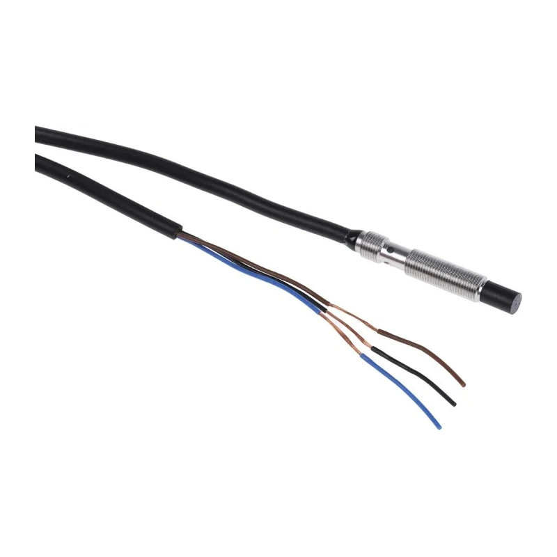 Omron Threaded Barrel Inductive Proximity Sensor M5 PNP Stainless Steel IP67 3 mm Detection E2E-S05N03-WC-B1 2M