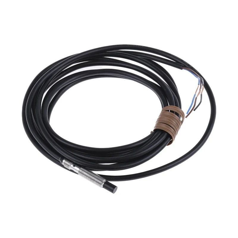 Omron Threaded Barrel Inductive Proximity Sensor M5 PNP Stainless Steel IP67 3 mm Detection E2E-S05N03-WC-B1 2M