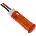 APEM Orange Panel Mount Indicator 12V DC 20mA Lead Wire Termination QS63XXO12