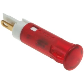 APEM Red Panel Mount Indicator 24V DC, 20mA, Red Bezel, Solder Lug Termination QS61XXR24
