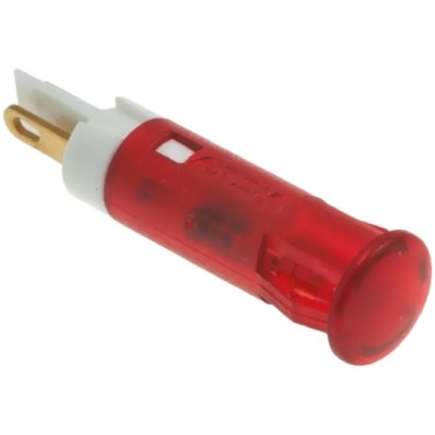 APEM Red Panel Mount Indicator 24V DC, 20mA, Red Bezel, Solder Lug Termination QS61XXR24