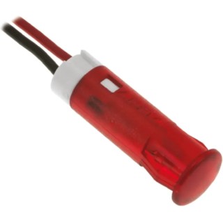 APEM Red Panel Mount Indicator 24V DC 20mA Lead Wire Termination QS63XXR24