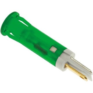 APEM Green Panel Mount Indicator 24V DC 20mA Solder Lug Termination QS81XXG24