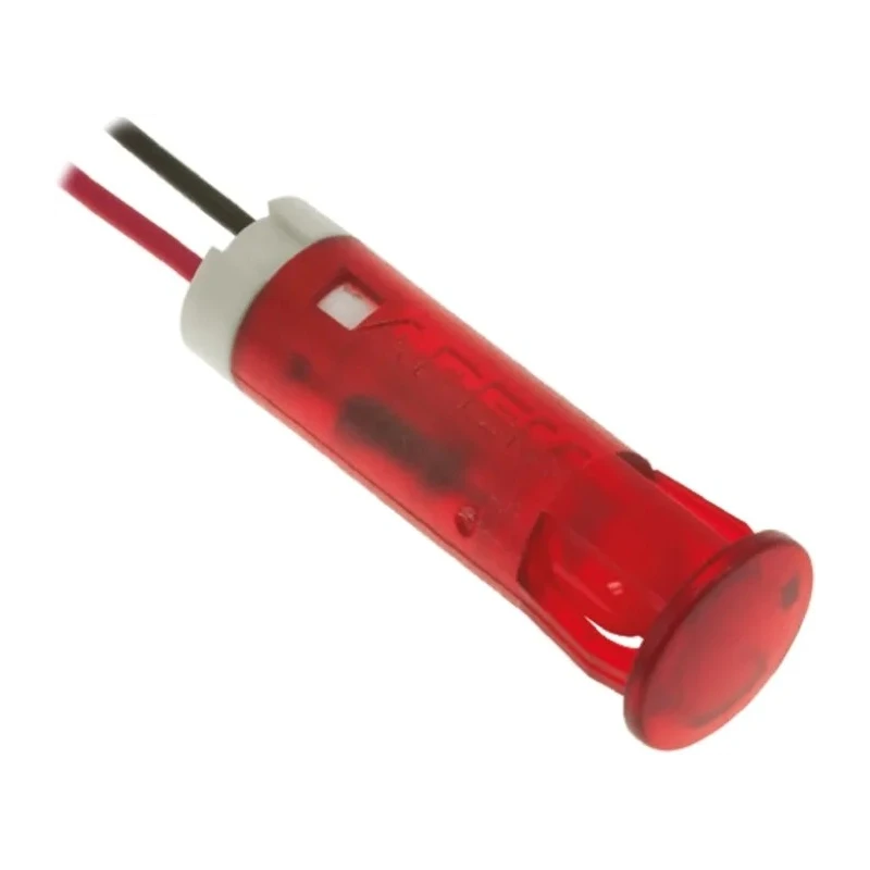 APEM Red Panel Mount Indicator, 24V DC, 20mA, Lead Wire Termination QS83XXR24
