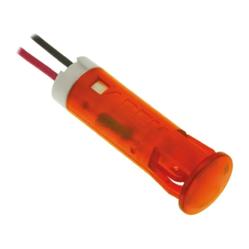 APEM Orange Panel Mount Indicator 24V DC 20mA Lead Wire Termination QS83XXO24