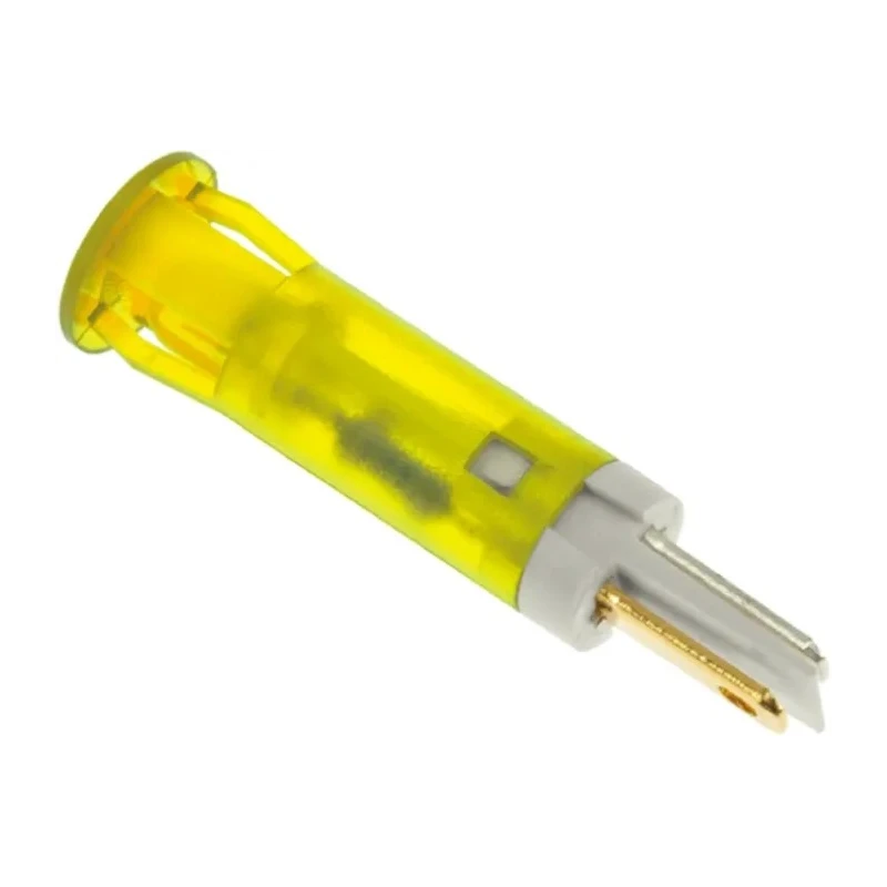 APEM Yellow Panel Mount Indicator 110V AC 6mA with Solder Lug Termination QS81XXHY110