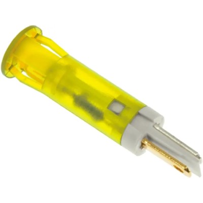 APEM Yellow Panel Mount Indicator, 220V AC, 3mA, Solder Lug Termination QS81XXHY220