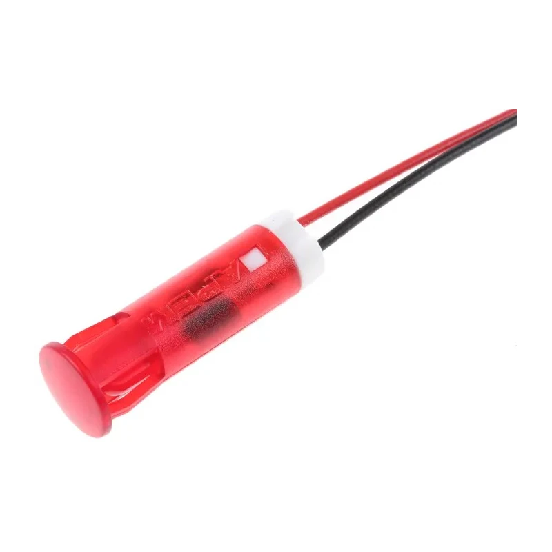 APEM Red Panel Mount Indicator 220V AC 3mA Lead Wire Termination QS83XXHR220