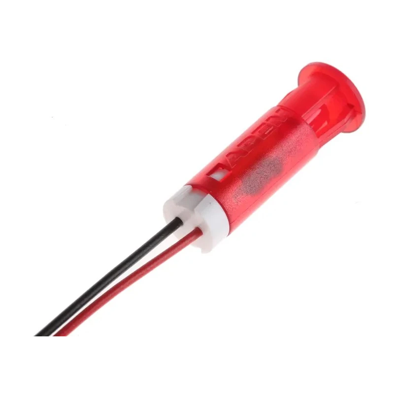 APEM Red Panel Mount Indicator 220V AC 3mA Lead Wire Termination QS83XXHR220