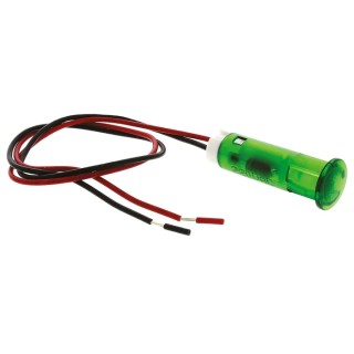 APEM Green 8mm Panel Mount Indicator, 220V AC, 3mA Current, Lead Wire Termination QS83XXHG220