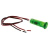 APEM Green 8mm Panel Mount Indicator, 220V AC, 3mA Current, Lead Wire Termination QS83XXHG220