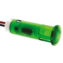 APEM Green 8mm Panel Mount Indicator, 220V AC, 3mA Current, Lead Wire Termination QS83XXHG220