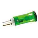 APEM Green Panel Mount Indicator 24V DC 20mA Solder Lug Termination QS101XXG24