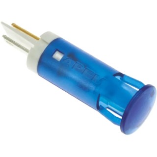 APEM Blue Panel Mount Indicator 24V DC 20mA Solder Lug Termination QS101XXB24