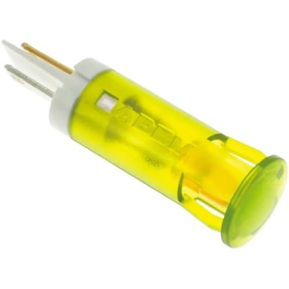 APEM Yellow Panel Mount Indicator, 24V dc, 20mA Current, Lead Wire Termination QS103XXY24