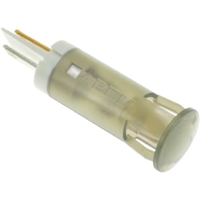 APEM LED White Panel Mount Indicator 10 mm FASTON Termination 220V ac QS101XXHW220