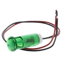 APEM Green Panel Mount Indicator 220V AC 3mA Lead Wire Termination QS103XXHG220