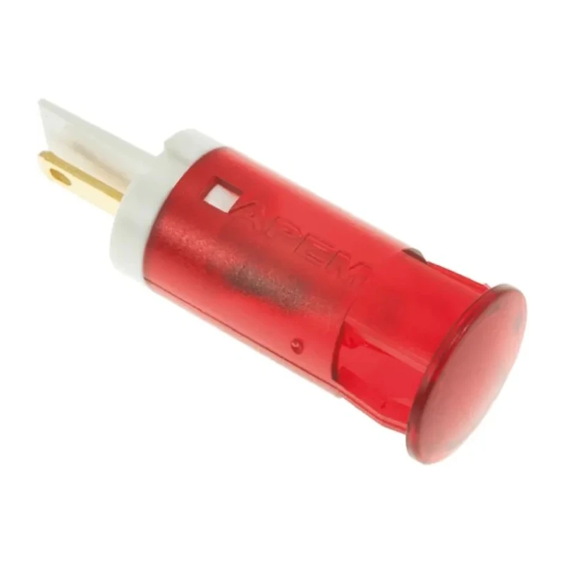 APEM Red Panel Mount Indicator 24V DC 20mA Red Bezel Solder Lug Termination QS121XXR24