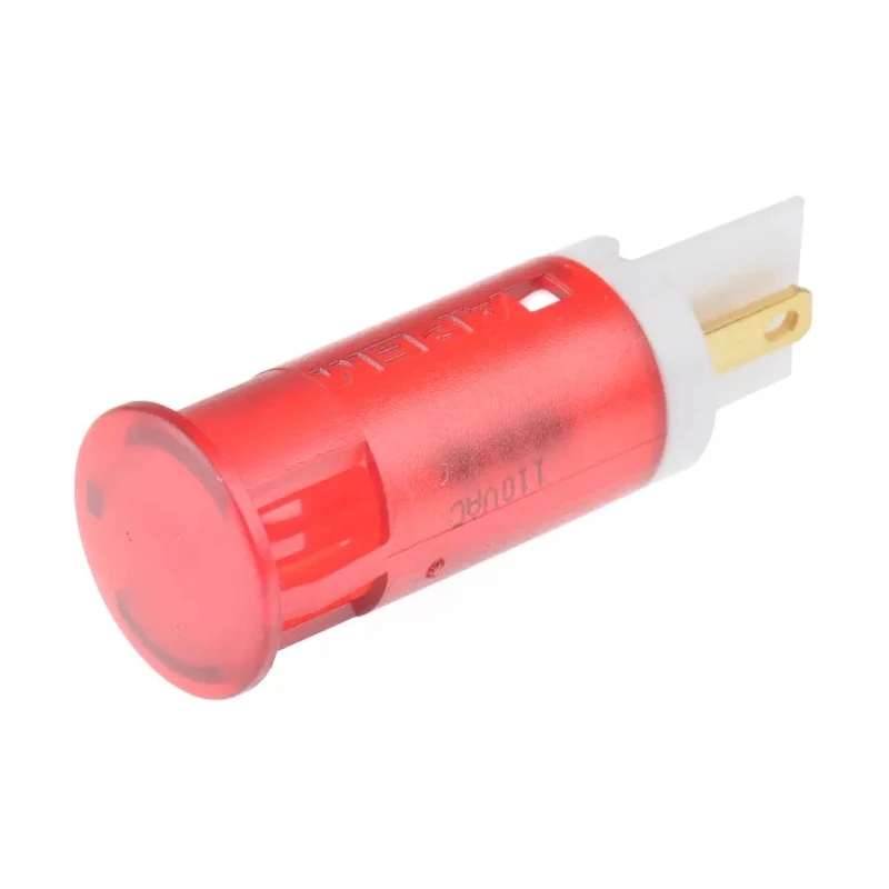 APEM Red Panel Mount Indicator 110V AC 6mA Solder Lug Termination QS121XXHR110