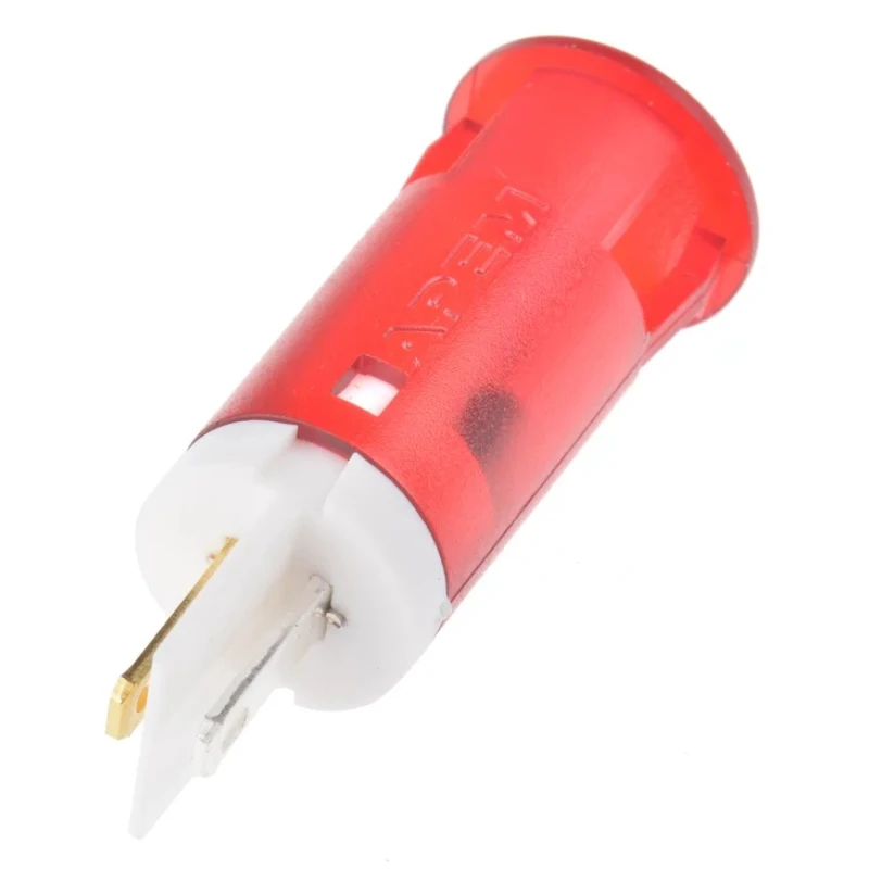 APEM Red Panel Mount Indicator, 110V AC, 6mA, Red Bezel, Solder Lug Termination QS121XXHR110