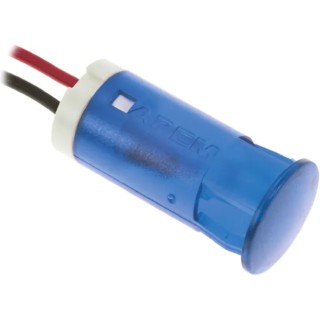 APEM Blue Panel Mount Indicator 220V AC 3mA Lead Wire Termination QS123XXHB220