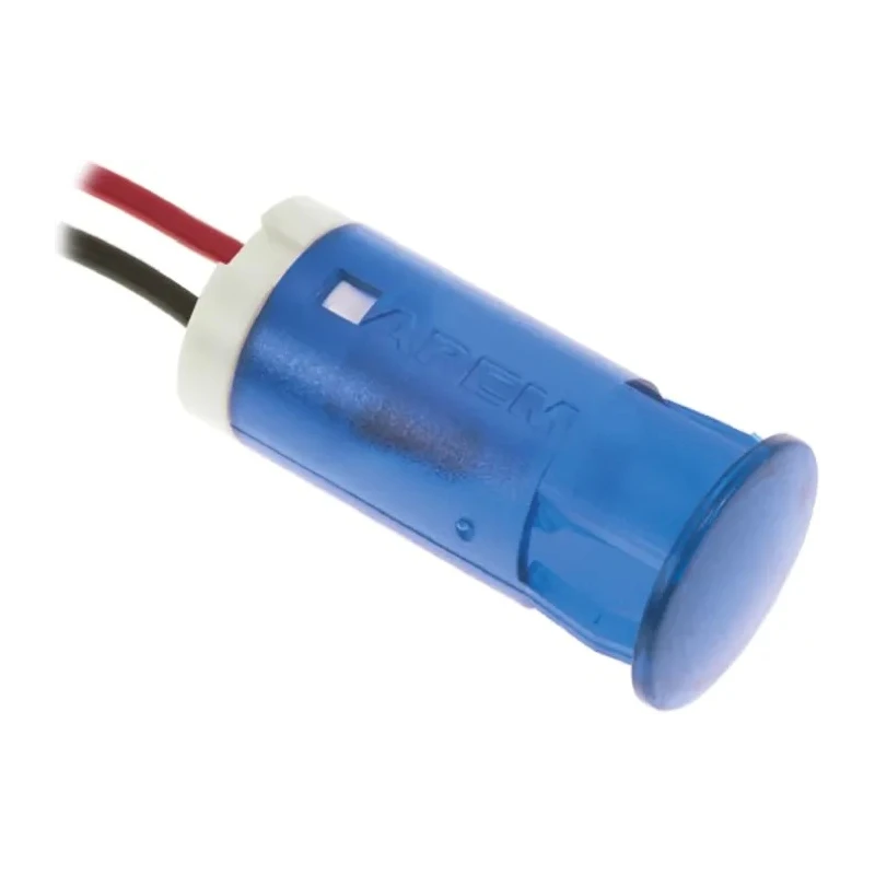 APEM Blue Panel Mount Indicator 220V AC 3mA Lead Wire Termination QS123XXHB220