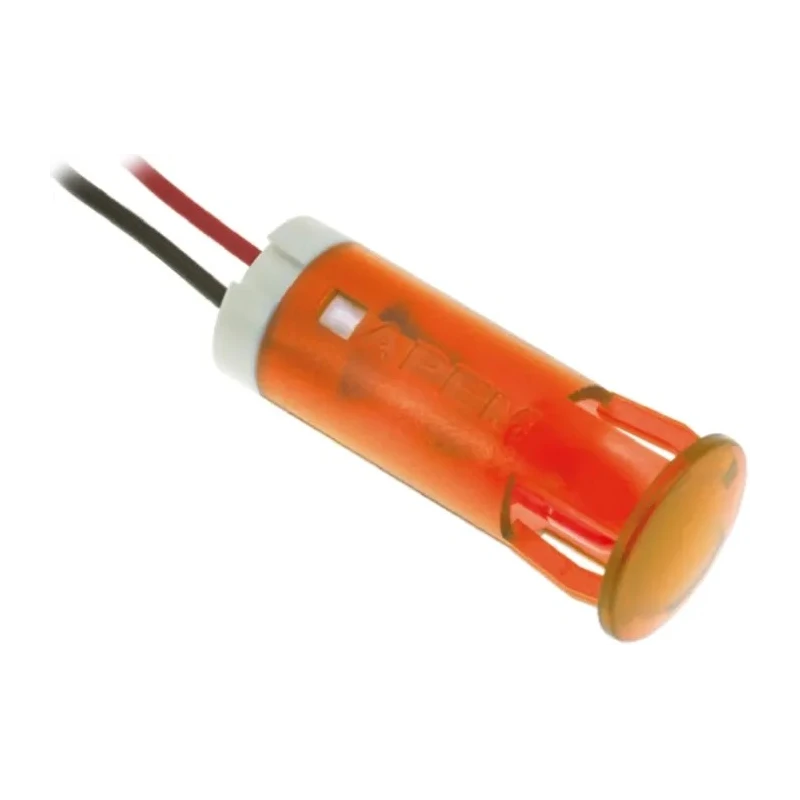 APEM Orange Panel Mount Indicator 110V AC 6mA Lead Wire Termination QS123XXHO110