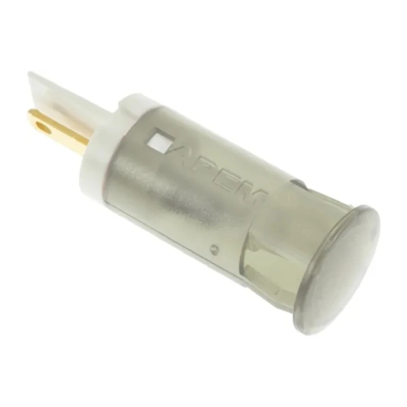 APEM White Panel Mount Indicator, 220V AC, 3mA Current, Solder Lug Termination QS121XXHW220