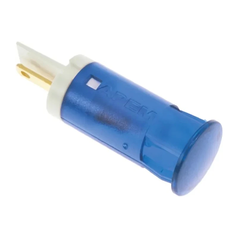 APEM Blue Panel Mount Indicator 220V AC 3mA Solder Lug Termination QS121XXHB220
