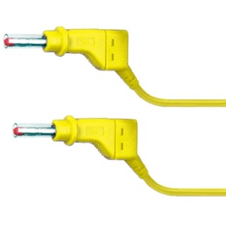 Staubli Connector Test Lead 32A, 600V, Yellow, 2 m Lead Length 66.9407-200-24