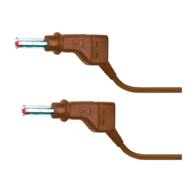 Staubli Connector Test Lead 32A, 600V, Brown, 500 mm Lead Length 66.9408-050-27