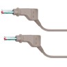 Staubli 4 mm Connector Test Lead 32A 600V Silicone Insulation Grey 2 m Lead Length 66.9408-200-28