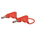 Staubli Connector Test Lead 32A 600V Red 500mm Lead Length 66.9408-050-22