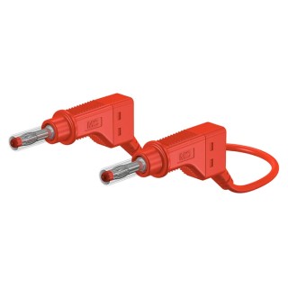 Staubli Connector Test Lead 32A 600V Red 500mm Lead Length 66.9408-050-22