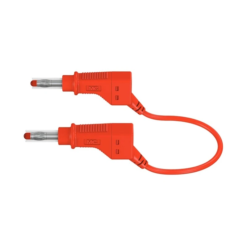 Staubli Connector Test Lead 32A 600V Red 500mm Lead Length 66.9408-050-22