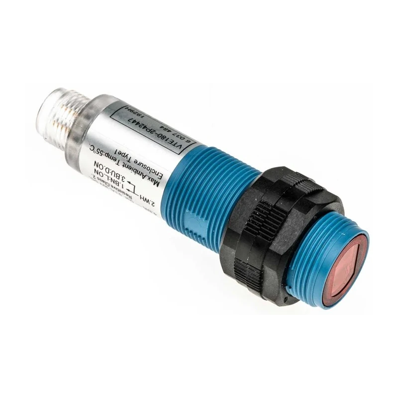 SICK Energetic Photoelectric Sensor Barrel Style, Detection Range 1 mm to 500 mm, PNP Output, IP67 VTE180-2P42447