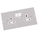 Legrand Grey 4 Compartment Floor Box Socket Module 75mm x 47mm SP4201
