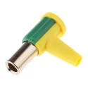 Staubli Yellow Green Female Banana Connector Screw Termination Nickel Plated 55.3220-20