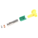 Staubli Green, Yellow Female Banana Connector 6 mm Screw Termination Nickel Plated 55.3225-20