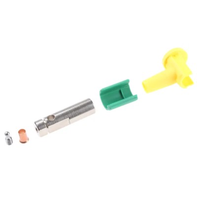 Staubli Green, Yellow Female Banana Connector 6 mm Screw Termination Nickel Plated 55.3225-20