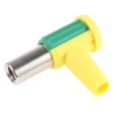 Staubli Green, Yellow Female Banana Connector 6 mm Screw Termination Nickel Plated 55.3225-20