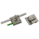 Dehn Stainless Steel Terminal Lightning Earth Clamp Max. Conductor Size 50 mm² Nominal Rod Diameter 10 mm M8 UNI PV