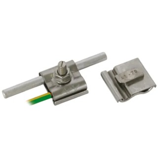 Dehn Stainless Steel Terminal Lightning Earth Clamp Max. Conductor Size 50 mm² Nominal Rod Diameter 10 mm M8 UNI PV