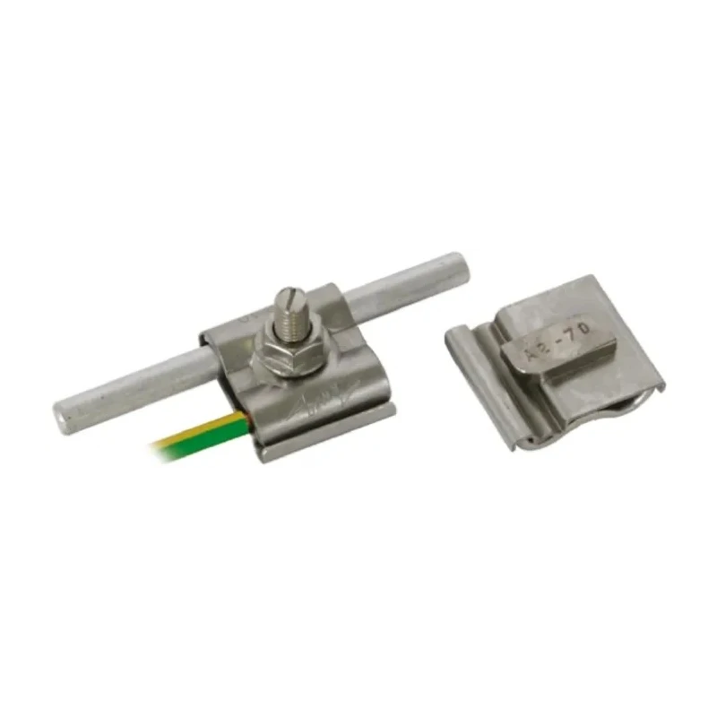 Dehn Stainless Steel Terminal Lightning Earth Clamp Max. Conductor Size 50 mm² Nominal Rod Diameter 10 mm M8 UNI PV