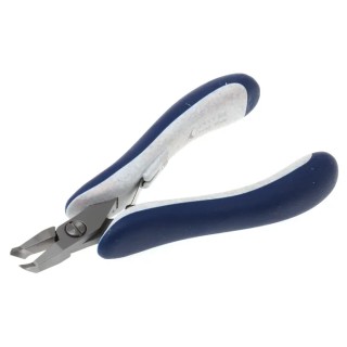 ideal-tek Ergonomic Flush ESD Safe Oblique Cutter Steel Jaw, 6.4mm Jaw Width, 130mm Length Model 25.E5247.CRBG