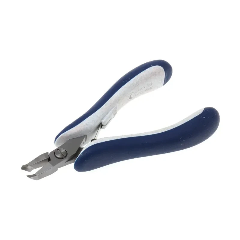 ideal-tek Ergonomic Flush ESD Safe Oblique Cutter Steel Jaw, 6.4mm Jaw Width, 130mm Length Model 25.E5247.CRBG