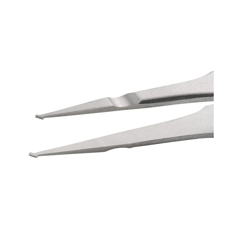 ideal-tek 120mm Stainless Steel Flat Fine ESD Safe Tweezer 09.SM108.SA.1