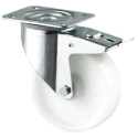 Tente Braked Swivel Castor with 350 kg Load Capacity, 200 mm Polyamide Wheel, Pressed Steel Frame, Zinc Plated 3477UOR200P63
