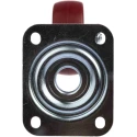 Tente Swivel Castor with 80 mm Polyurethane Wheel, 150 kg Load Capacity, Pressed Steel Frame, Zinc Plated 3470UAR080P62 red