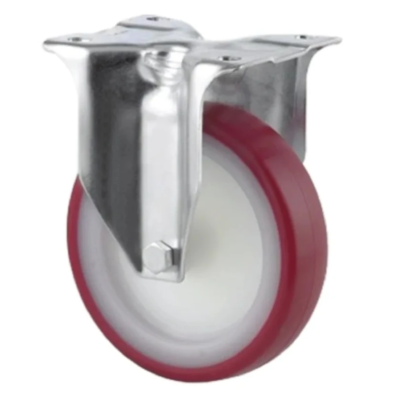 Tente Fixed Castor 350 kg Load Capacity 160 mm Wheel Diameter Polyurethane 3478UAR160P63 red
